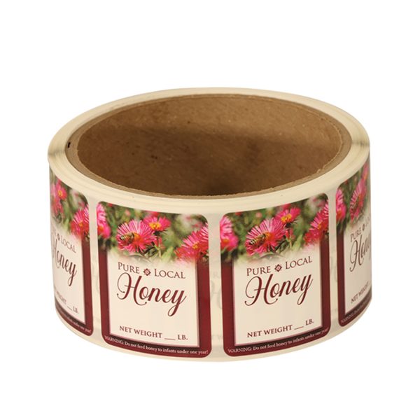 Honey Label- by Dozen(RED)..2" x 2.5" (Fits most bear sizes)