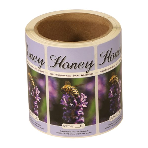 Honey Label / per doz (PURPLE)..2" x 4" (Fits most 5# - Gal.)