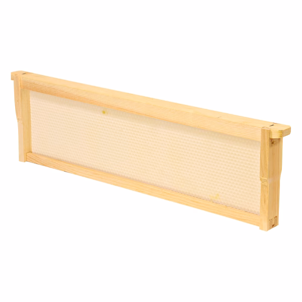 Frame - Shallow Assembled with Double Waxed White Plastic Foundation Grooved Top