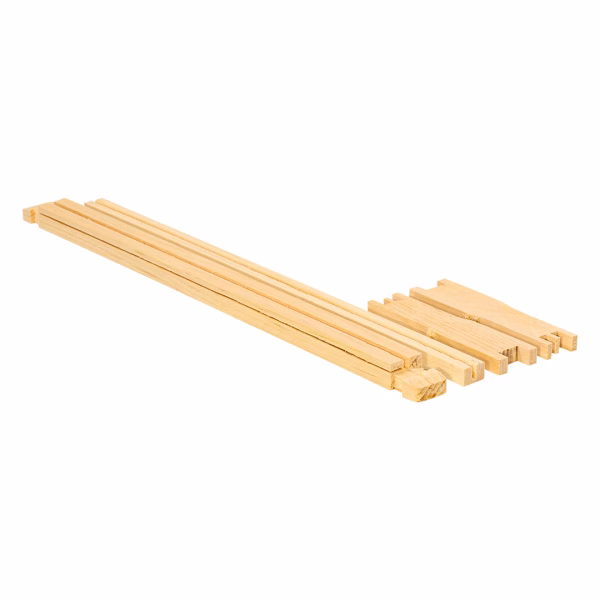 Frame - Shallow Unassembled Wedged Top Bar Grooved Bottom Bar w/ holes Commercia