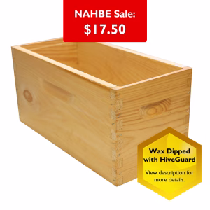 Deep Hive Body -  Fingerjointed, Wax-Dipped, Millrun 5-frame Nuc Box