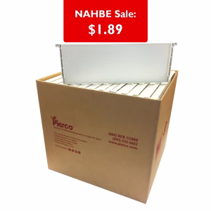 Frame - One-Piece, Plastic Medium - White, Double Waxed